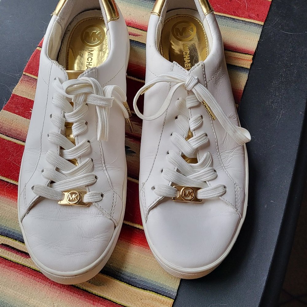 Michael Kors White Tennis Shoes in Size 9M